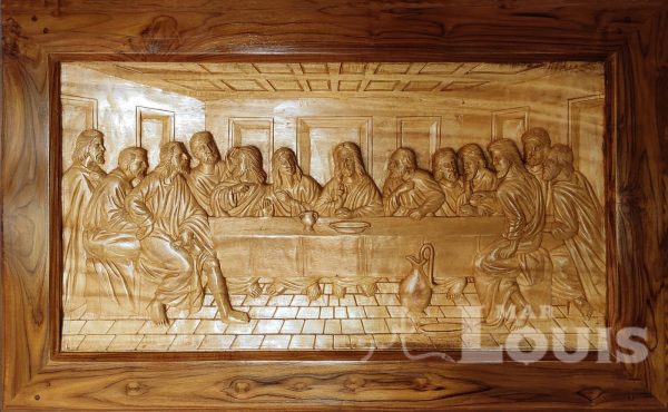 WOODEN LAST SUPPER     WF-36 IN