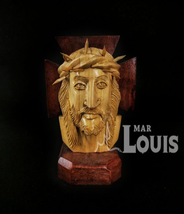 570-WF-WOOD FIGURE-JESUS HEAD