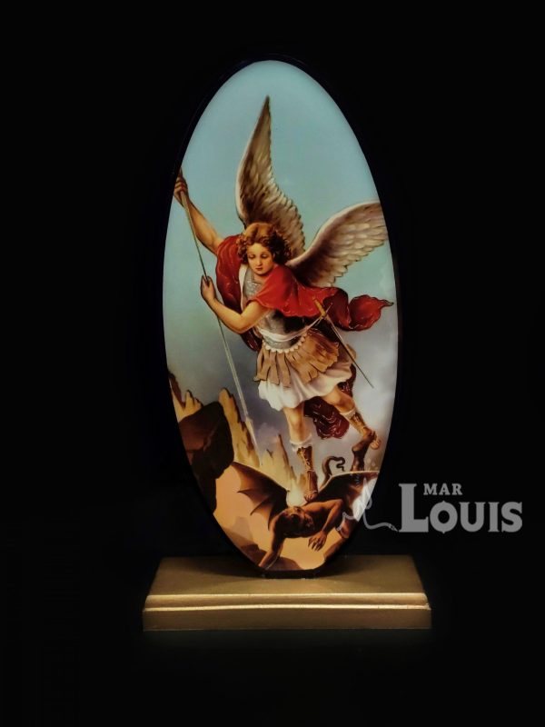 NET-6-OVAL MEDIUM-St. Michael-LAMINATION RELIGIOUS PICTURE